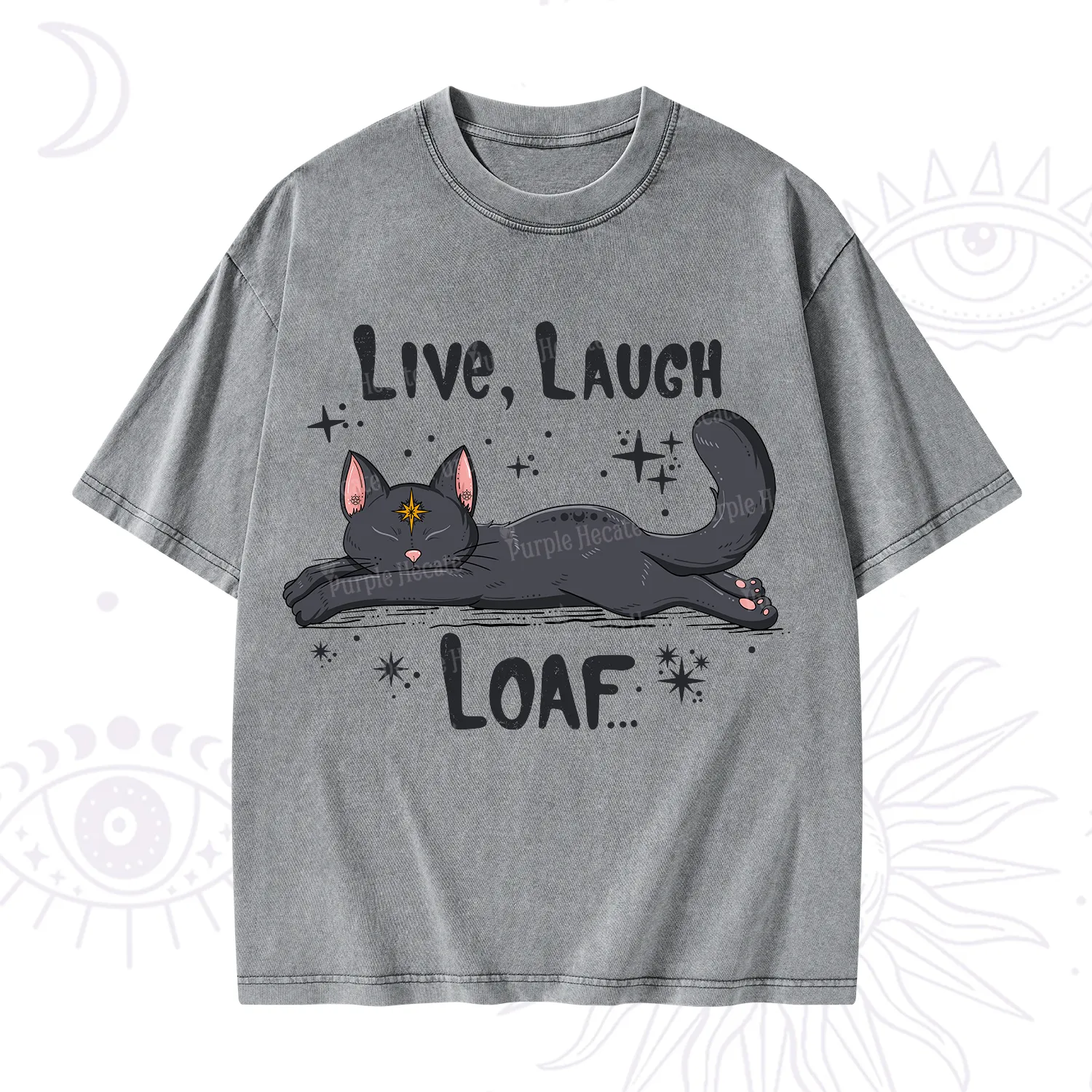 Purplehecate Live Laugh Loaf Washed T-Shirt