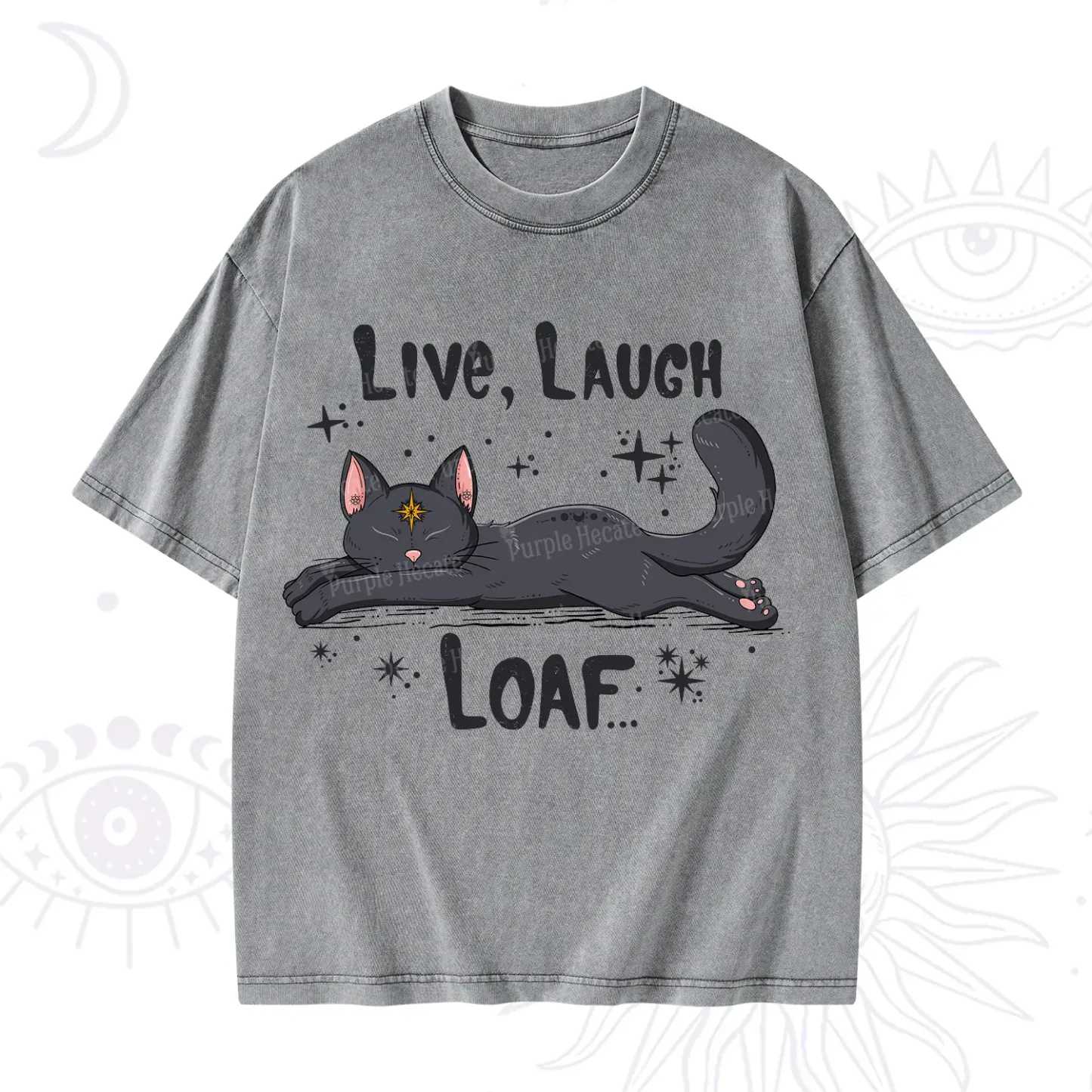 Purplehecate Live Laugh Loaf Washed T-Shirt
