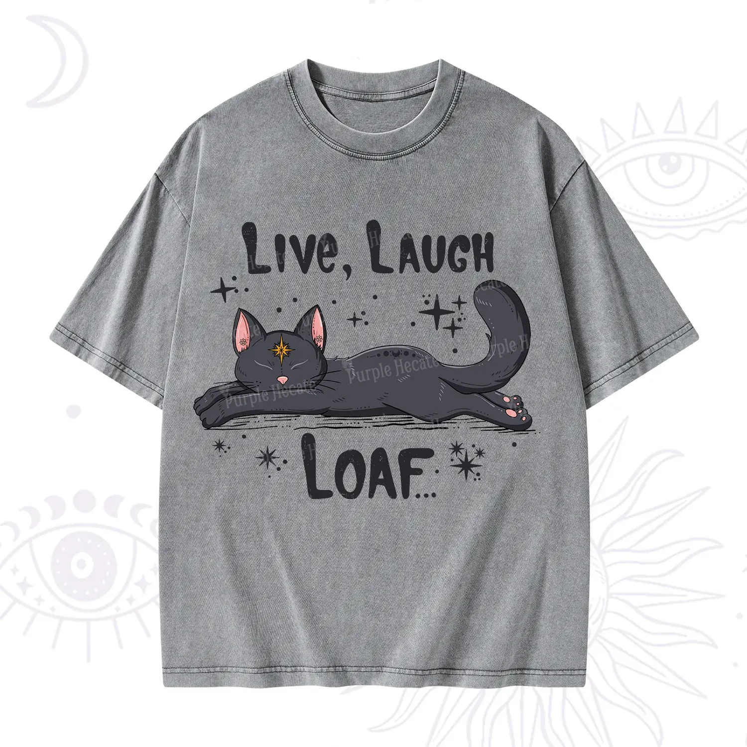 Purplehecate Live Laugh Loaf Washed T-Shirt