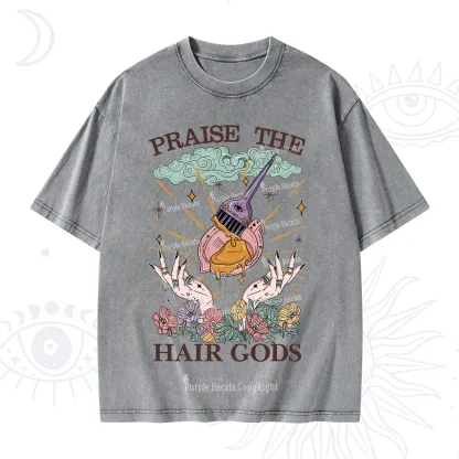 Purplehecate Praise The Hair Gods Washed T-Shirt