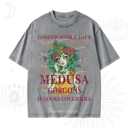 Purplehecate Medusa The Gorgons Washed T-Shirt