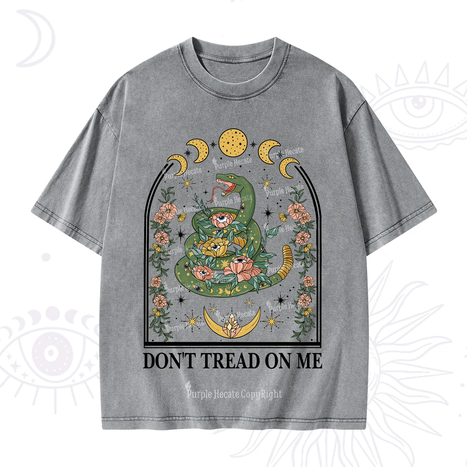 Purplehecate Don't Tread On Me Washed T-Shirt