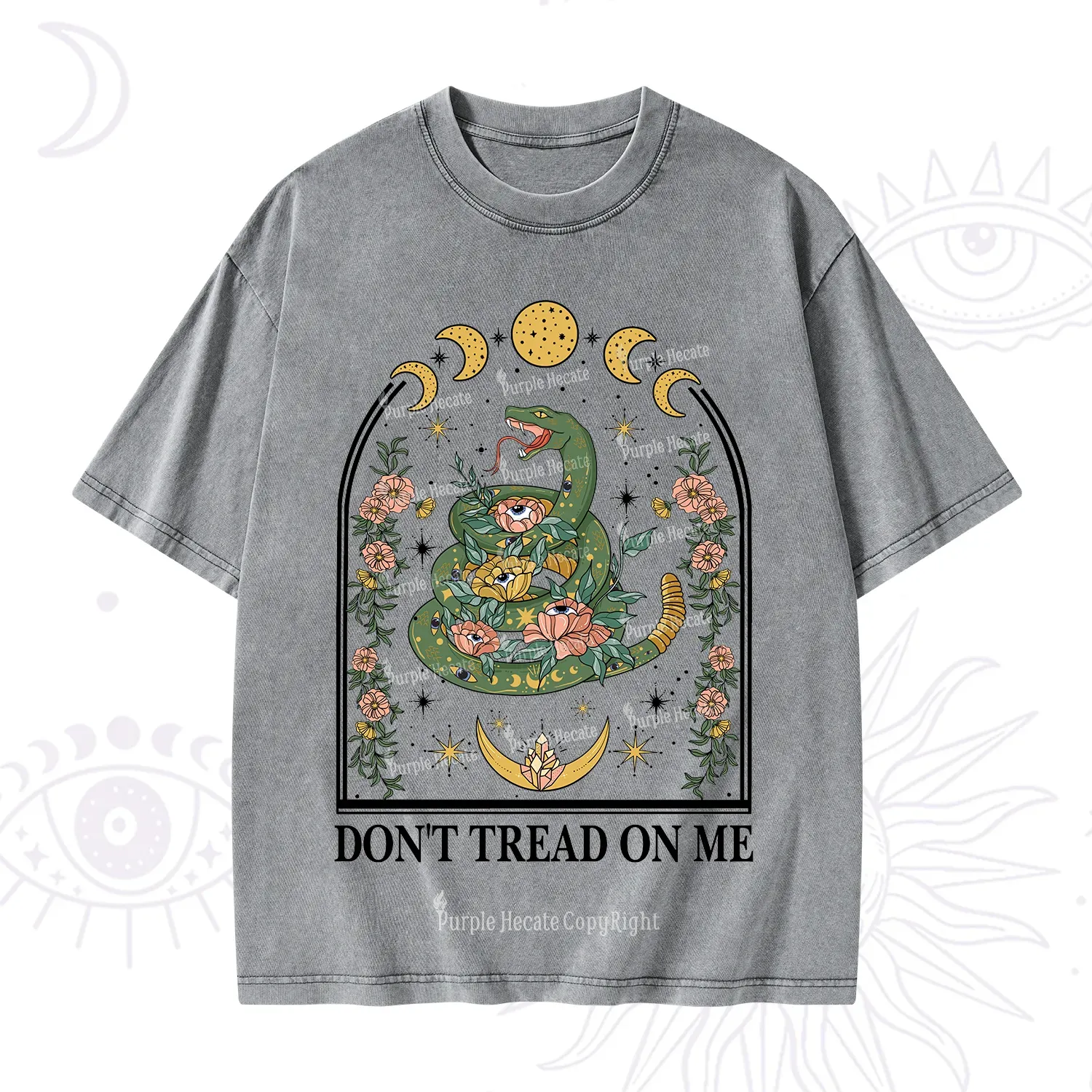 Purplehecate Don't Tread On Me Washed T-Shirt