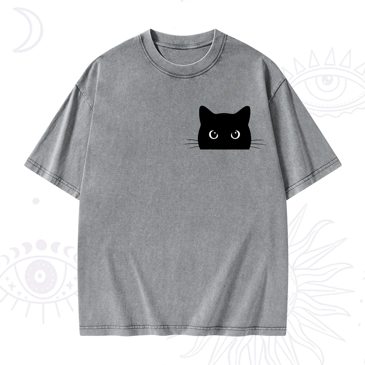 Purplehecate Black Cat Washed T-Shirt
