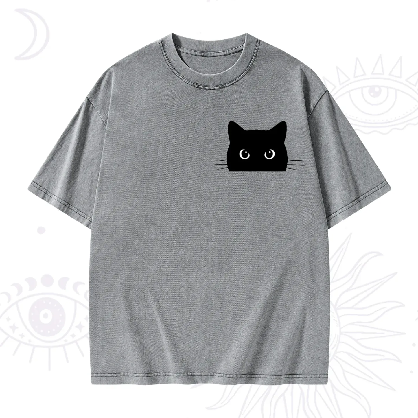 Purplehecate Black Cat Washed T-Shirt
