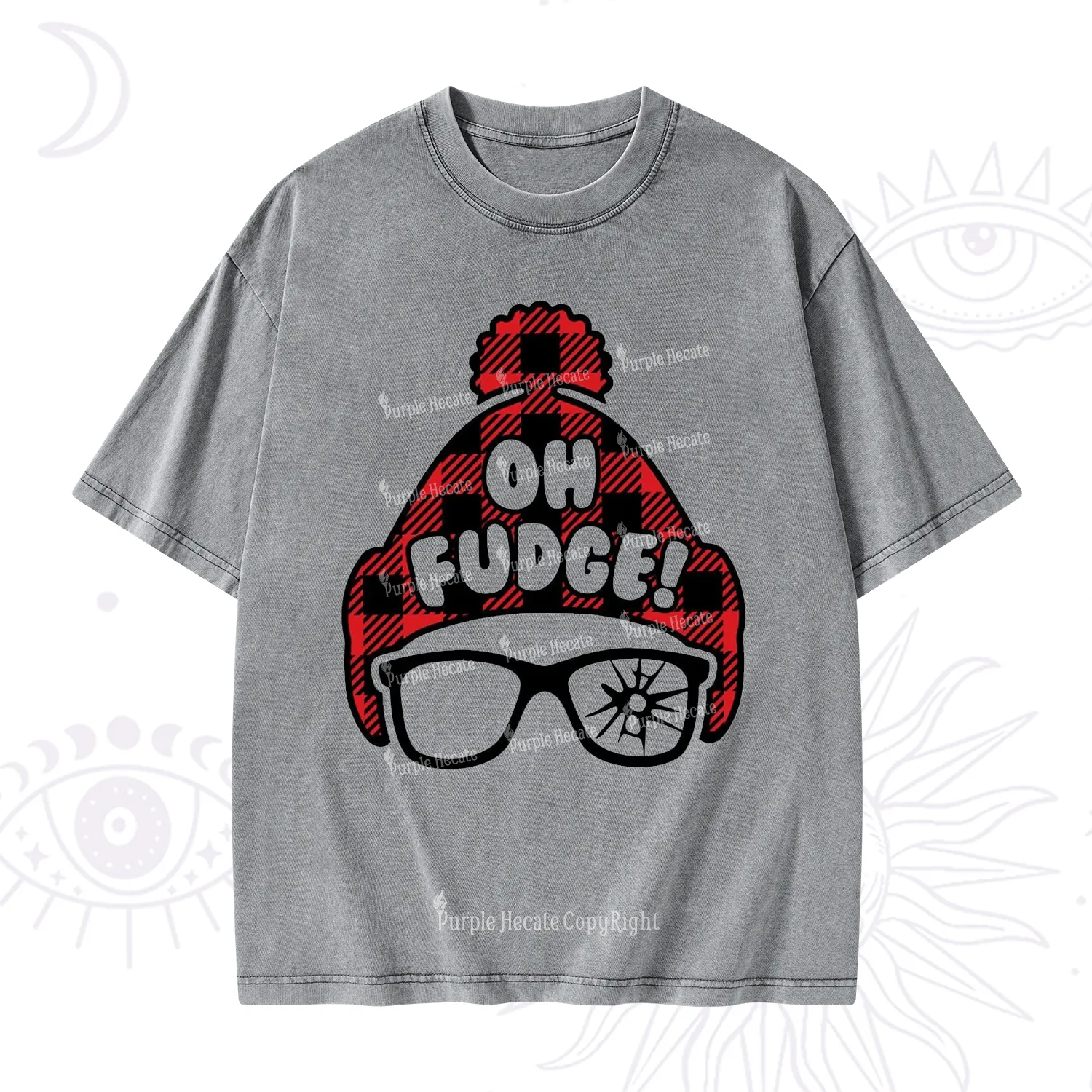 Purplehecate Oh Fudge Christmas Washed T-Shirt