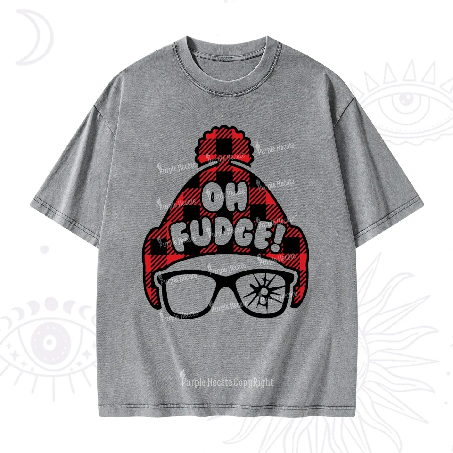 Purplehecate Oh Fudge Christmas Washed T-Shirt