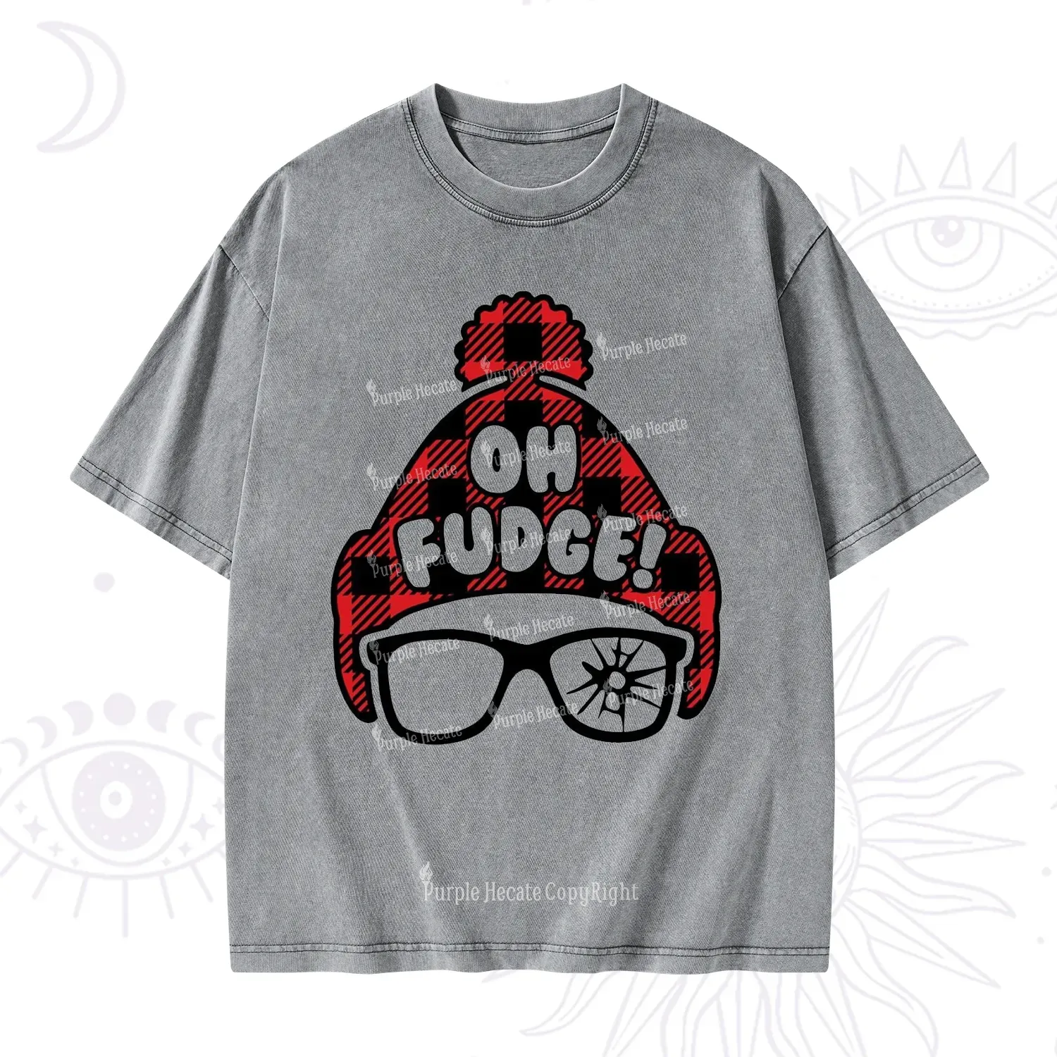 Purplehecate Oh Fudge Christmas Washed T-Shirt