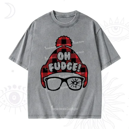Purplehecate Oh Fudge Christmas Washed T-Shirt