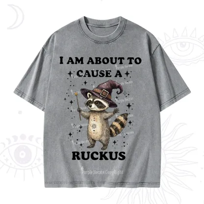 Purplehecate I Am About To Cause A Ruckus Washed T-Shirt