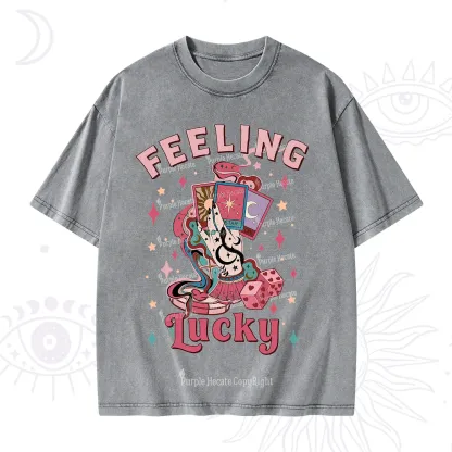 Purplehecate Feeling Lucky Valentine Washed T-Shirt