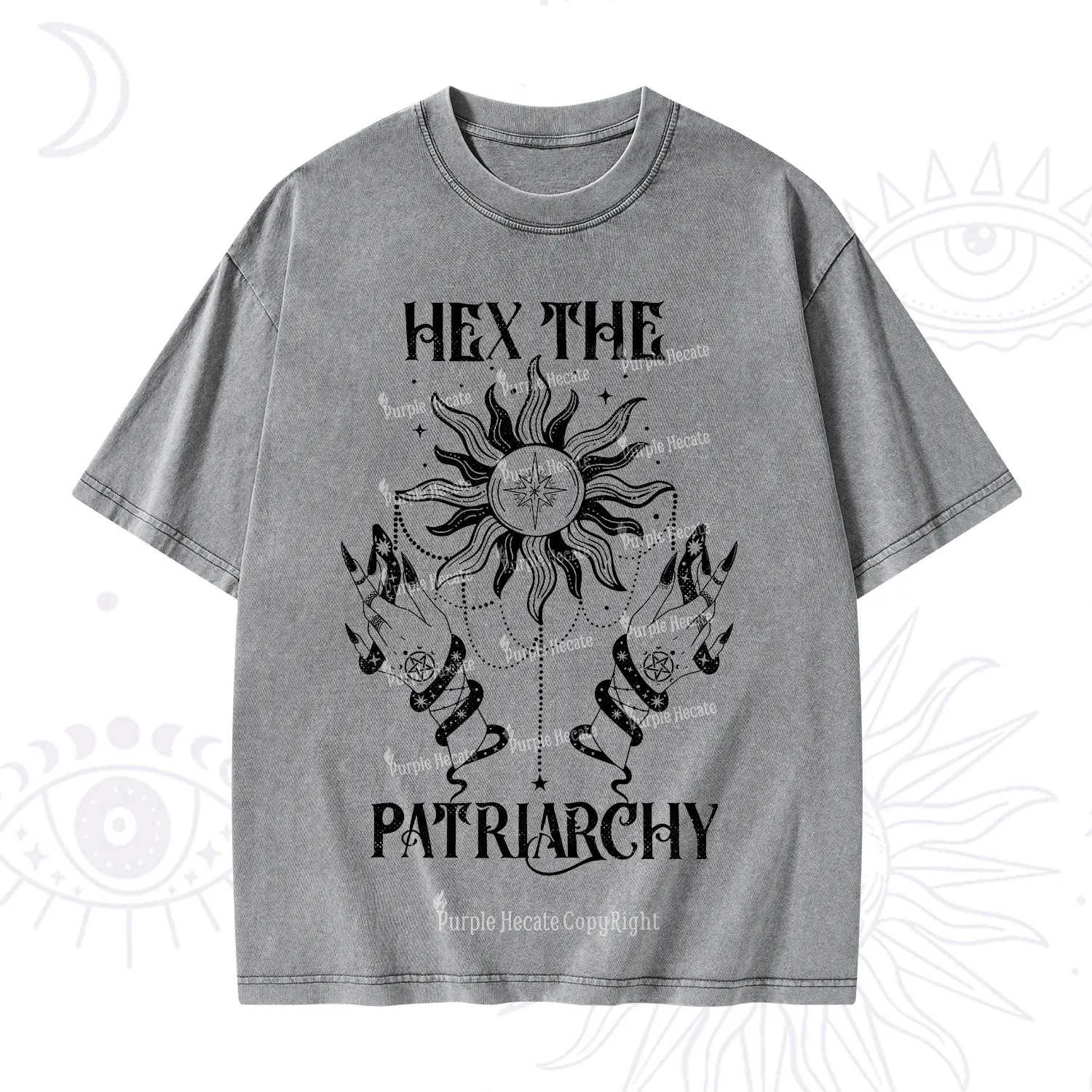 Purplehecate Hex The Patriarchy Washed T-Shirt