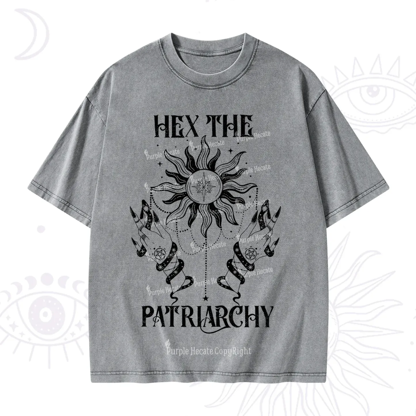 Purplehecate Hex The Patriarchy Washed T-Shirt