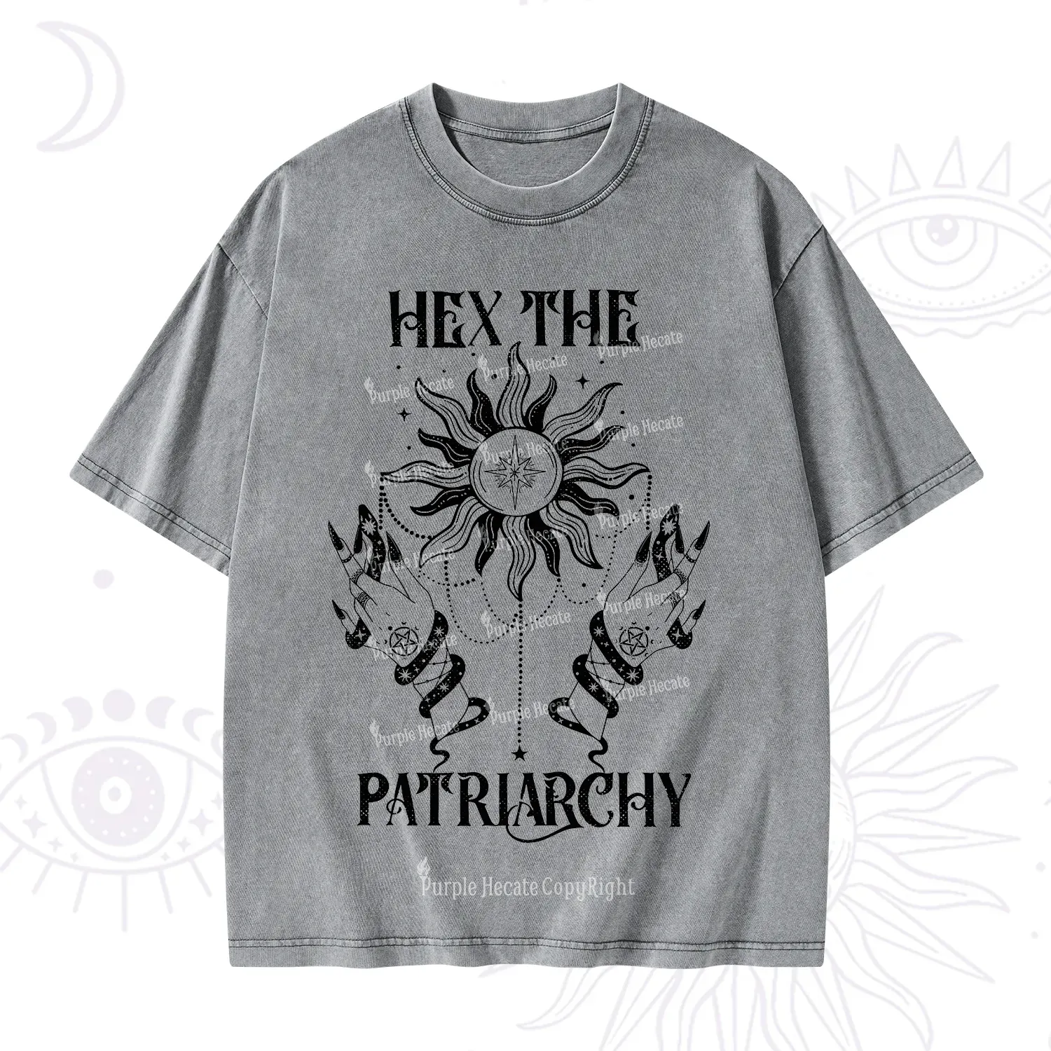 Purplehecate Hex The Patriarchy Washed T-Shirt
