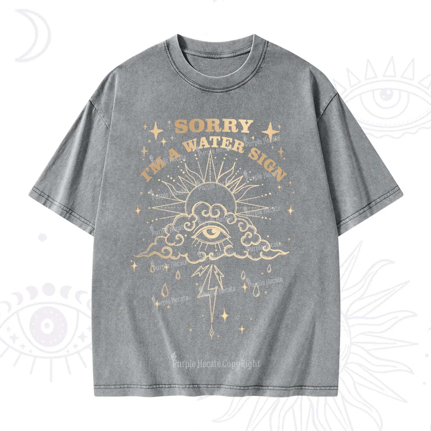 Purplehecate Sorry I'm A Water Sign Washed T-Shirt
