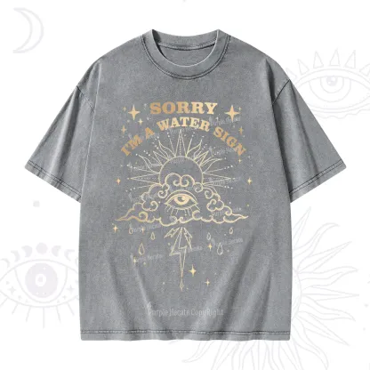 Purplehecate Sorry I'm A Water Sign Washed T-Shirt