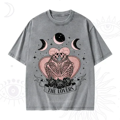 Purplehecate The Lovers of Skeletons Washed T-Shirt