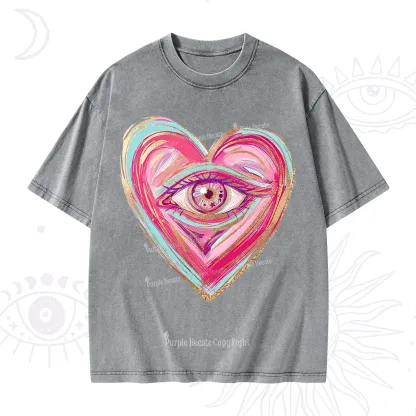 Purplehecate Eyes With Hearth Washed T-Shirt