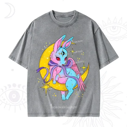 Purplehecate Moonlit Dream Bunny Washed T-Shirt