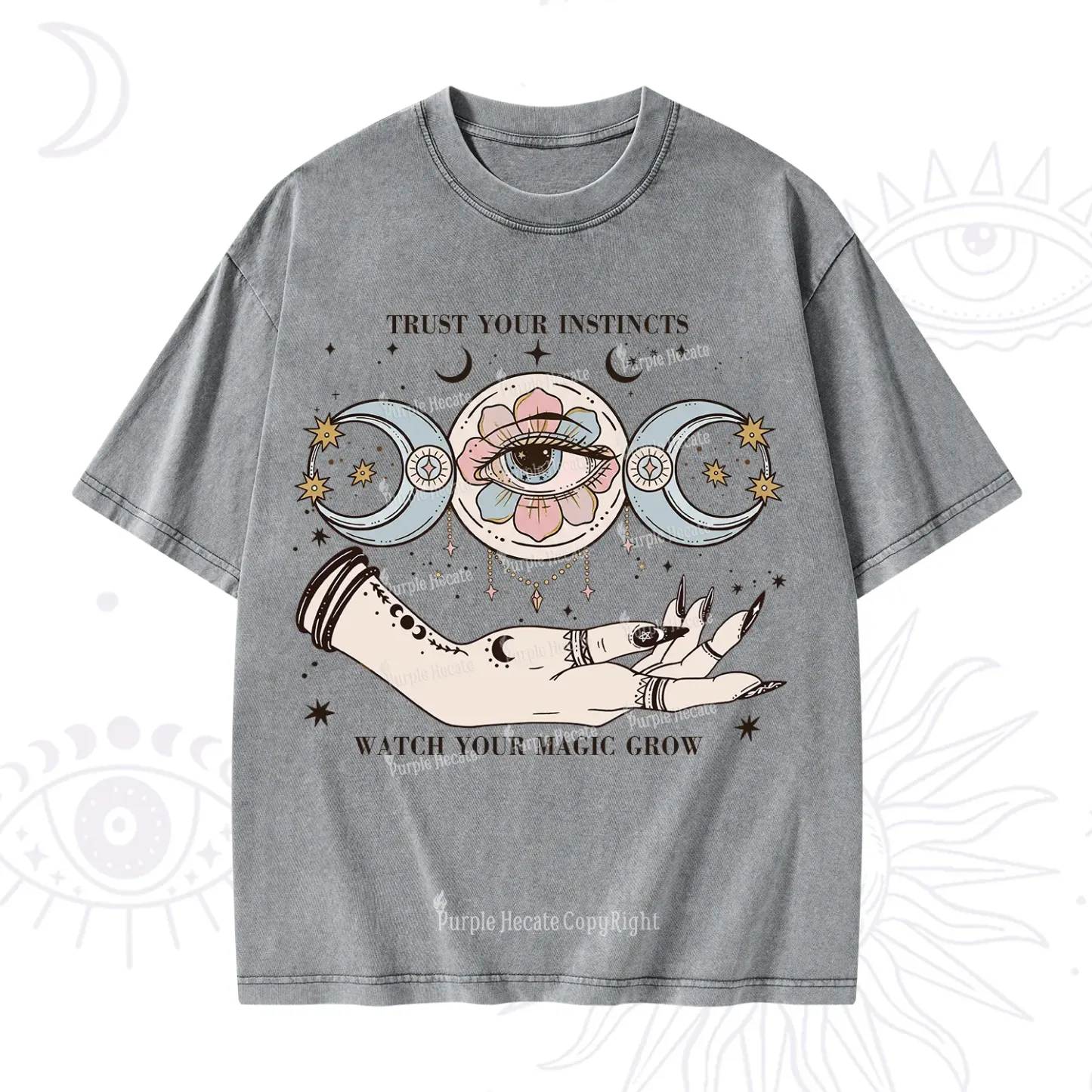 Purplehecate Trust Your Instincts Washed T-Shirt