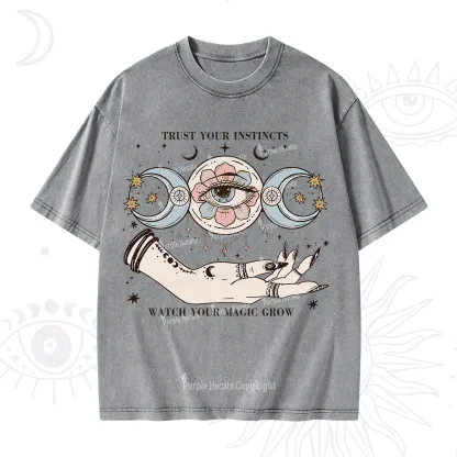 Purplehecate Trust Your Instincts Washed T-Shirt