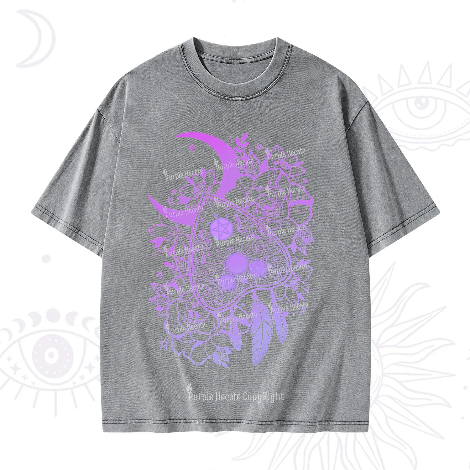 Purplehecate Neon Ouija Washed T-Shirt