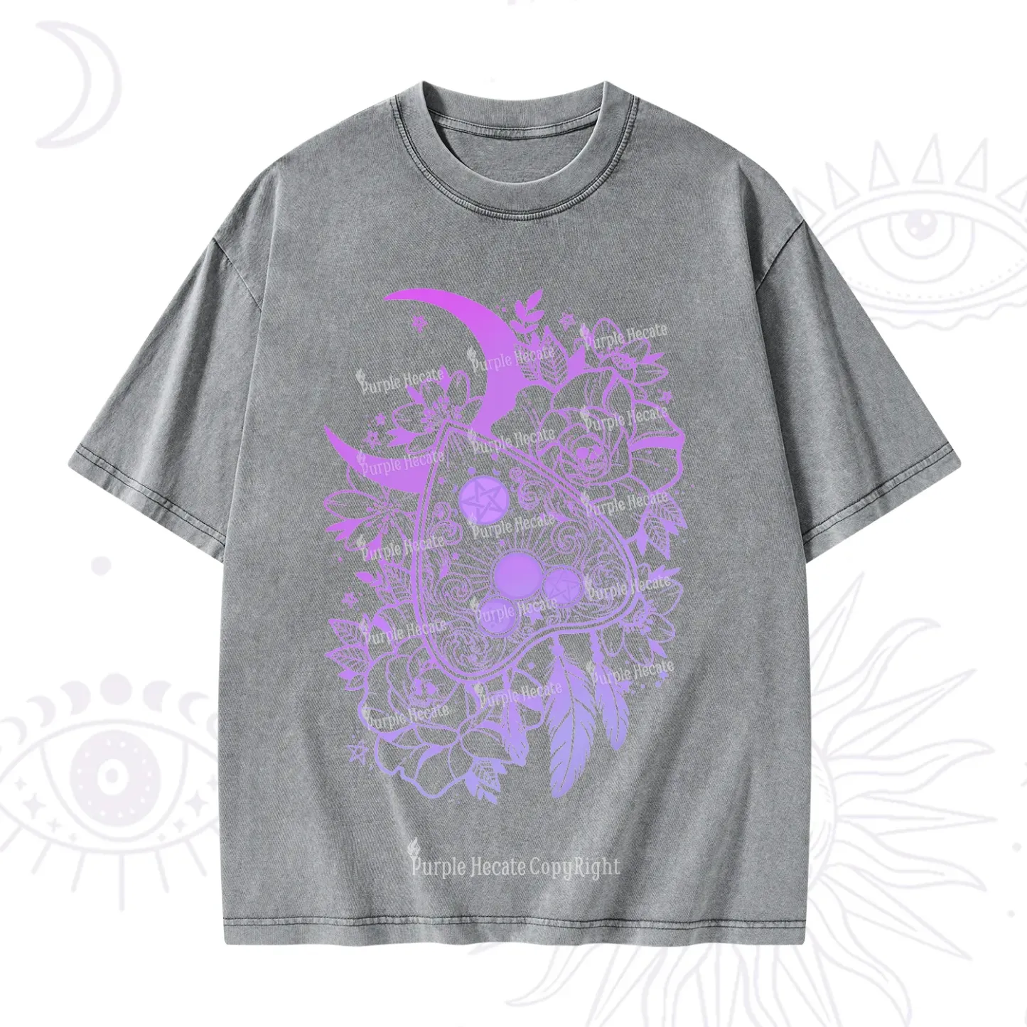 Purplehecate Neon Ouija Washed T-Shirt