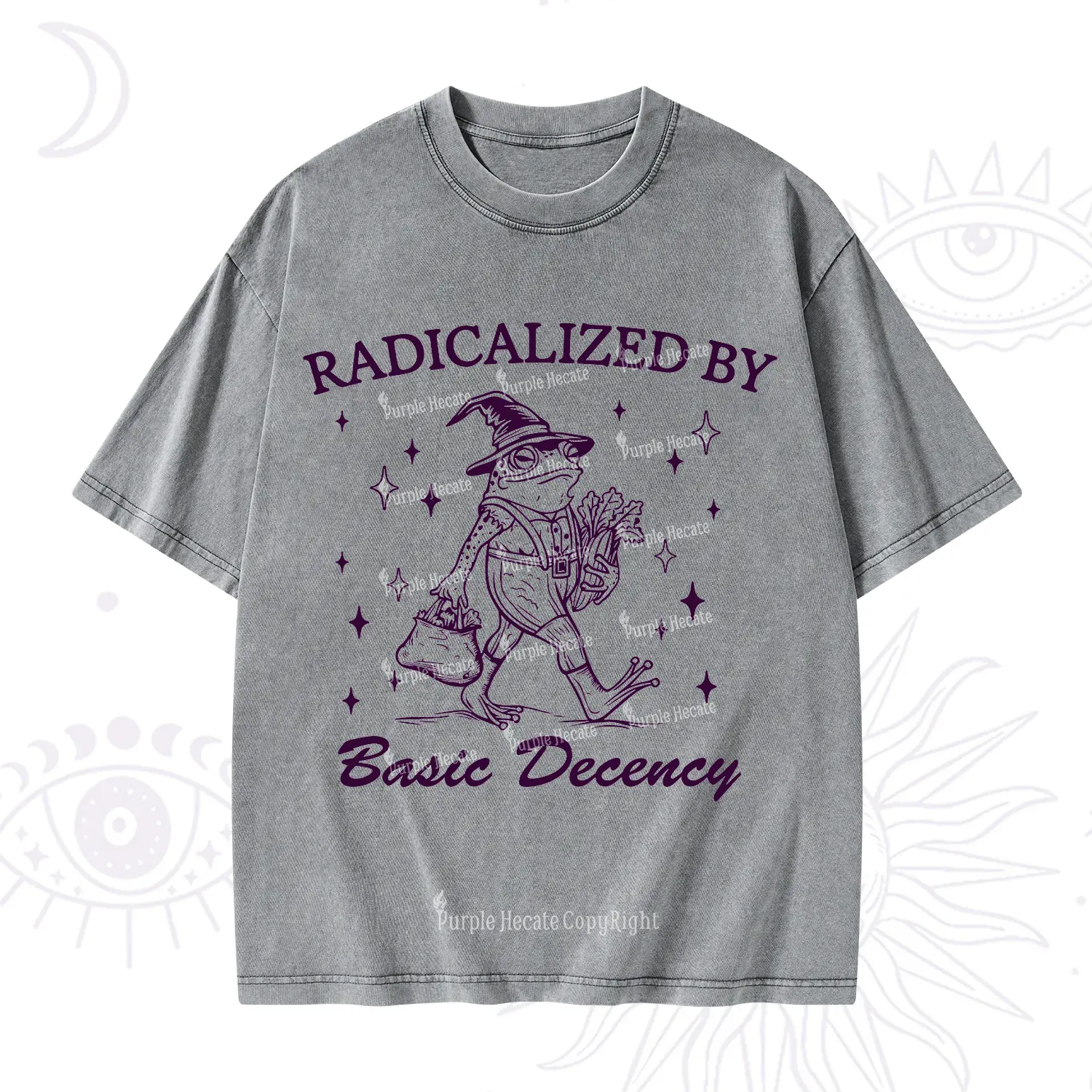 Purplehecate Radicalized By Basic Decency Washed T-Shirt