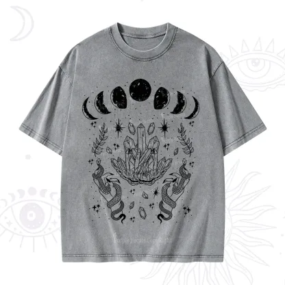 Purplehecate Serpents of the Moon Washed T-Shirt