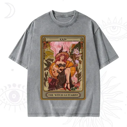 Purplehecate The Witch Guitarist Tarot Washed T-Shirt