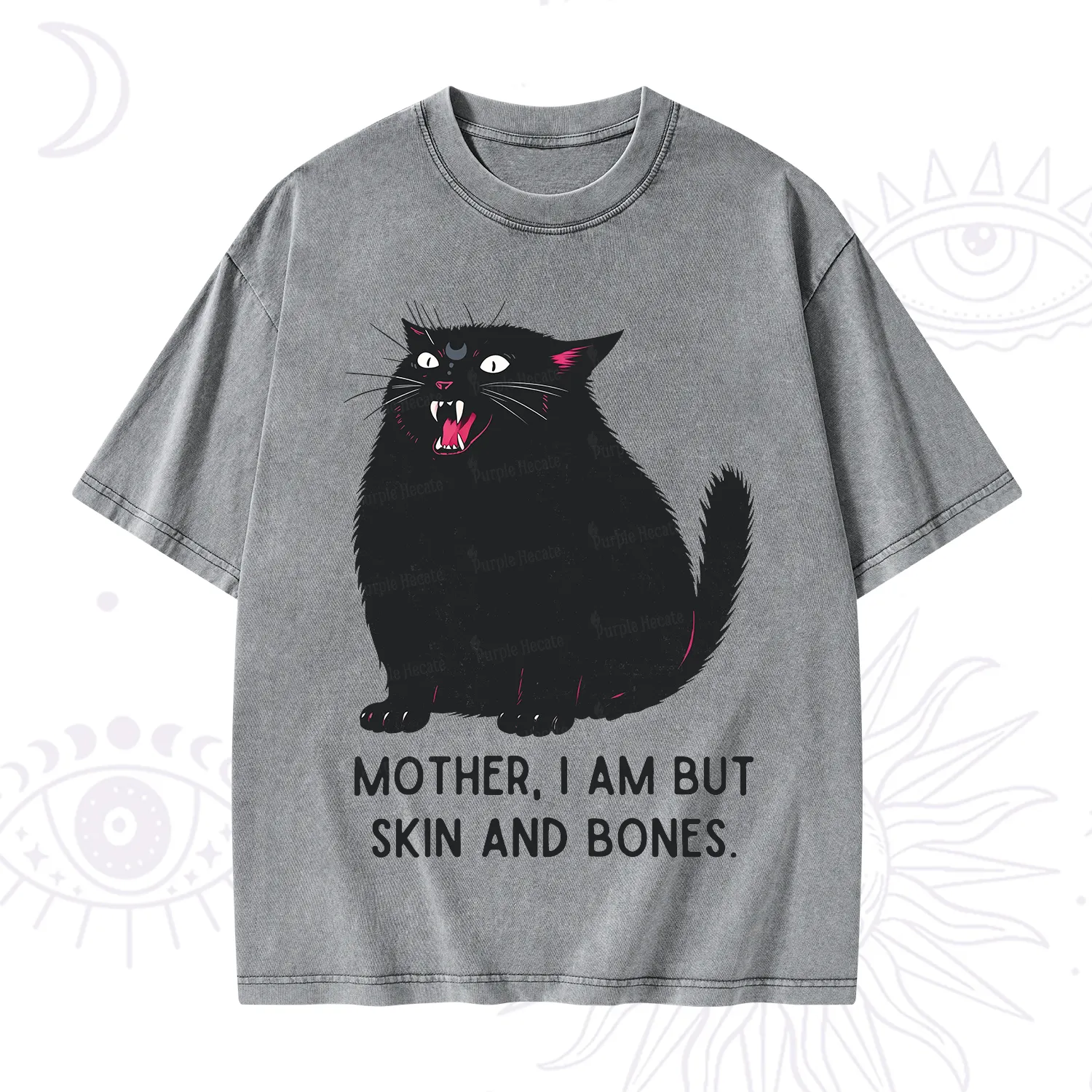 Purplehecate Mom I Am But Skin And Bones Washed T-Shirt