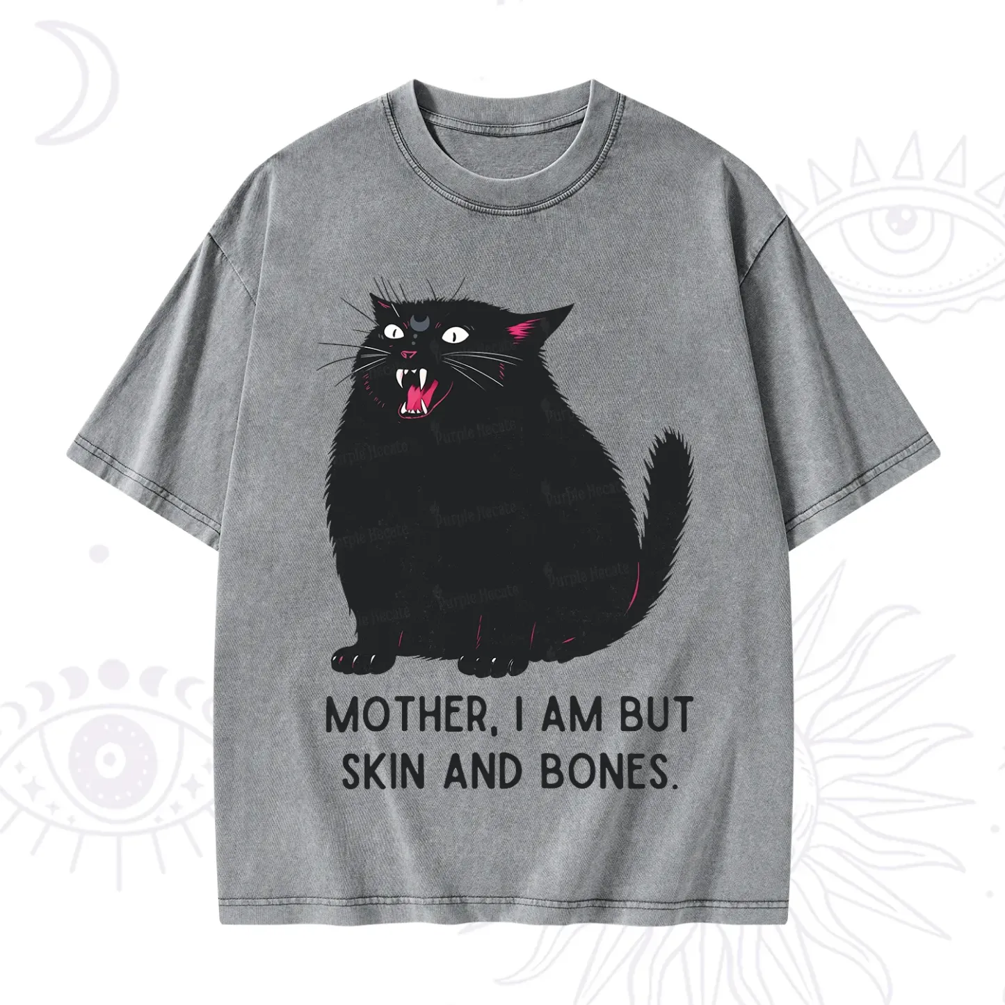 Purplehecate Mom I Am But Skin And Bones Washed T-Shirt