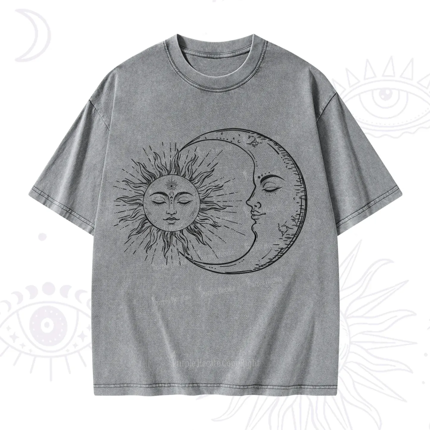 Purplehecate The Moon And The Sun Washed T-Shirt