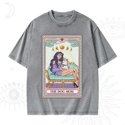 Purplehecate The Dog Mom Tarot Card Washed T-Shirt