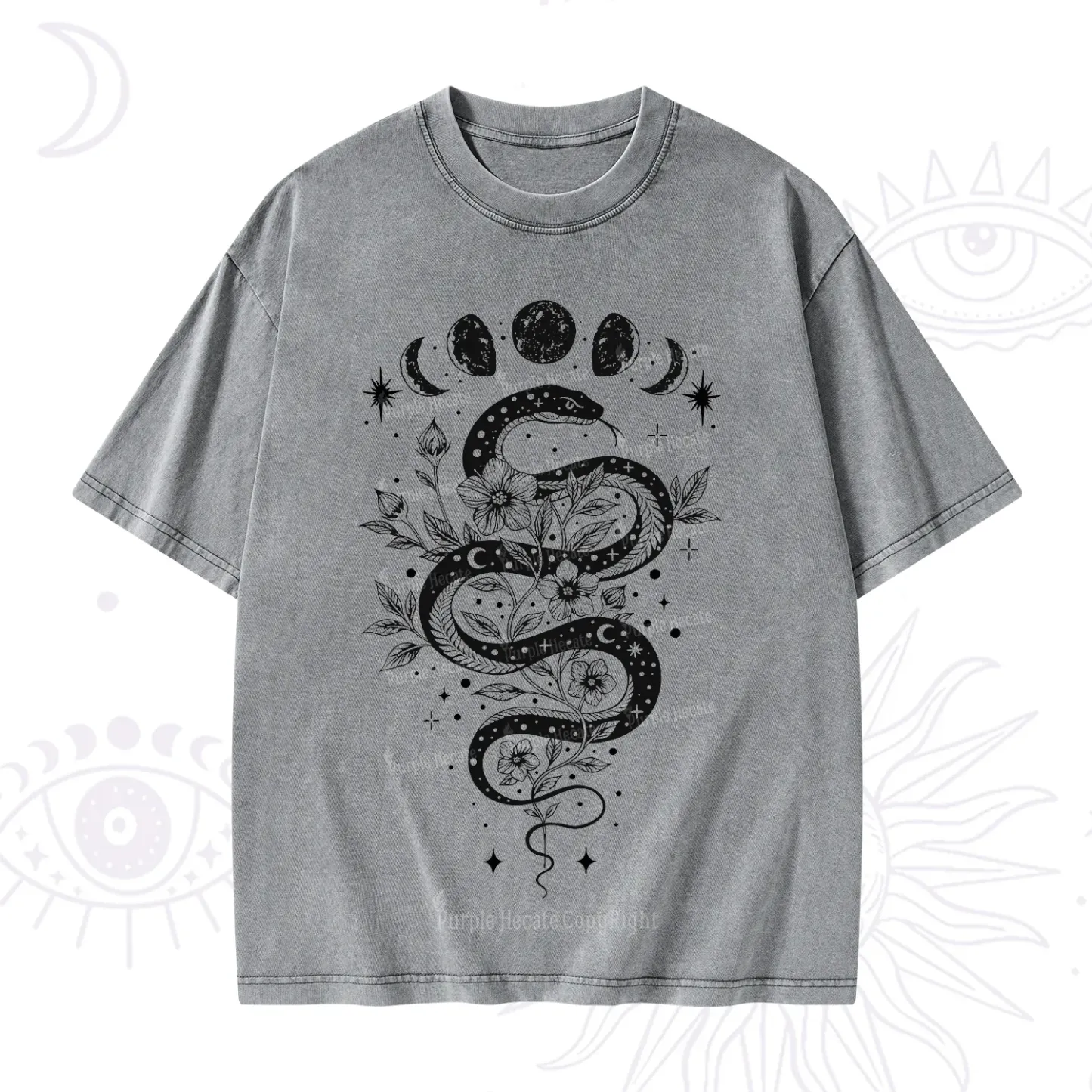Purplehecate Serpent Spell Washed T-Shirt