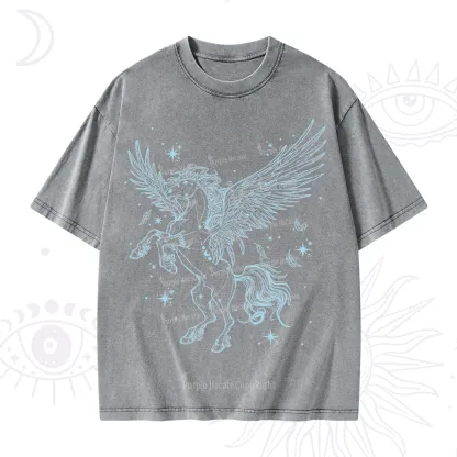 Purplehecate Celestial Pegasus Washed T-Shirt