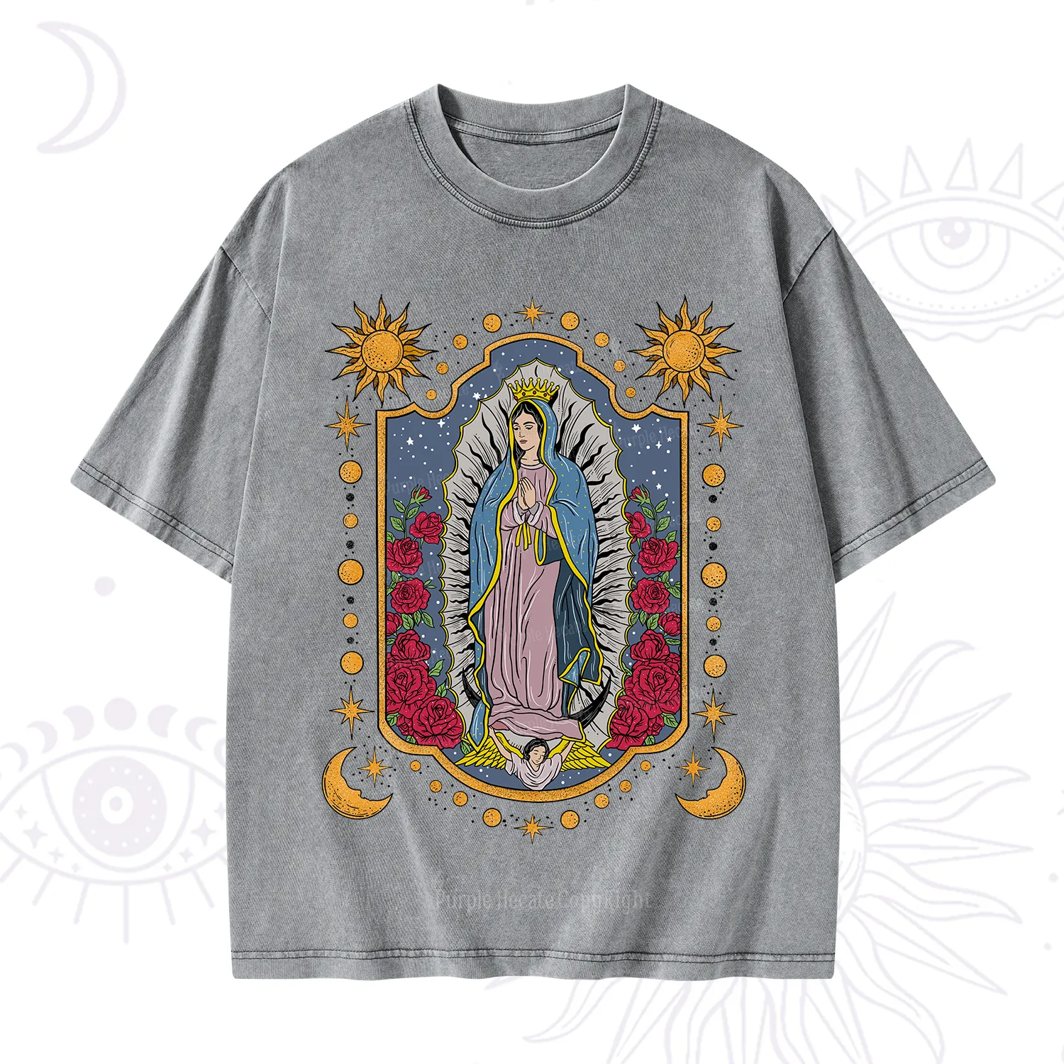 Purplehecate Our Lady of Guadalupe Washed T-Shirt