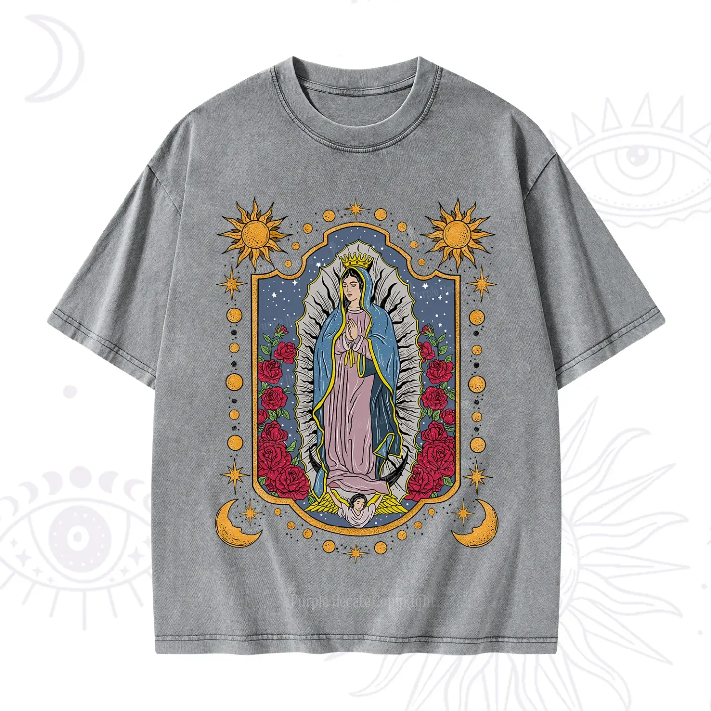 Purplehecate Our Lady of Guadalupe Washed T-Shirt