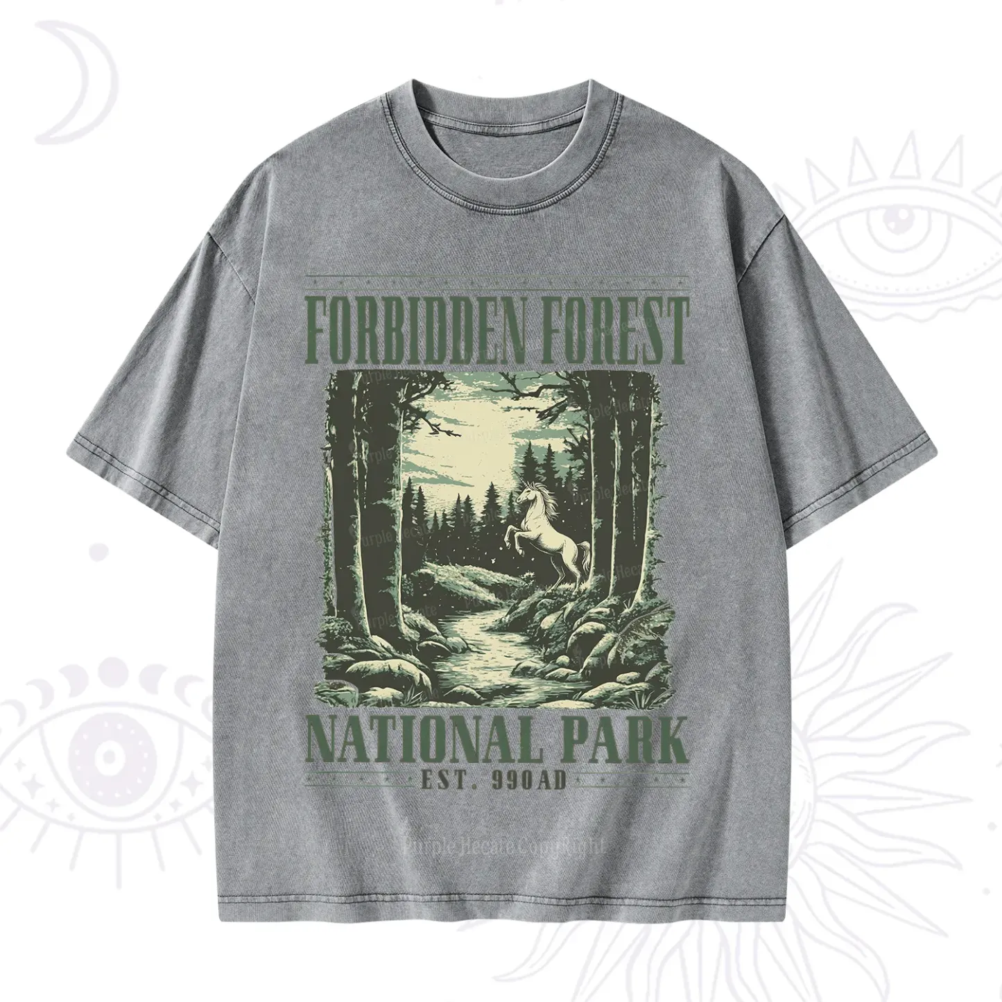 Purplehecate Forbidden Forest Washed T-Shirt