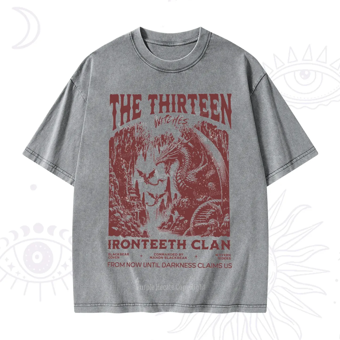 Purplehecate Thirteen Winged Sisters Washed T-Shirt