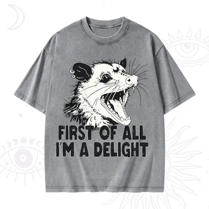 Purplehecate First Of All I'm A Delight Washed T-Shirt