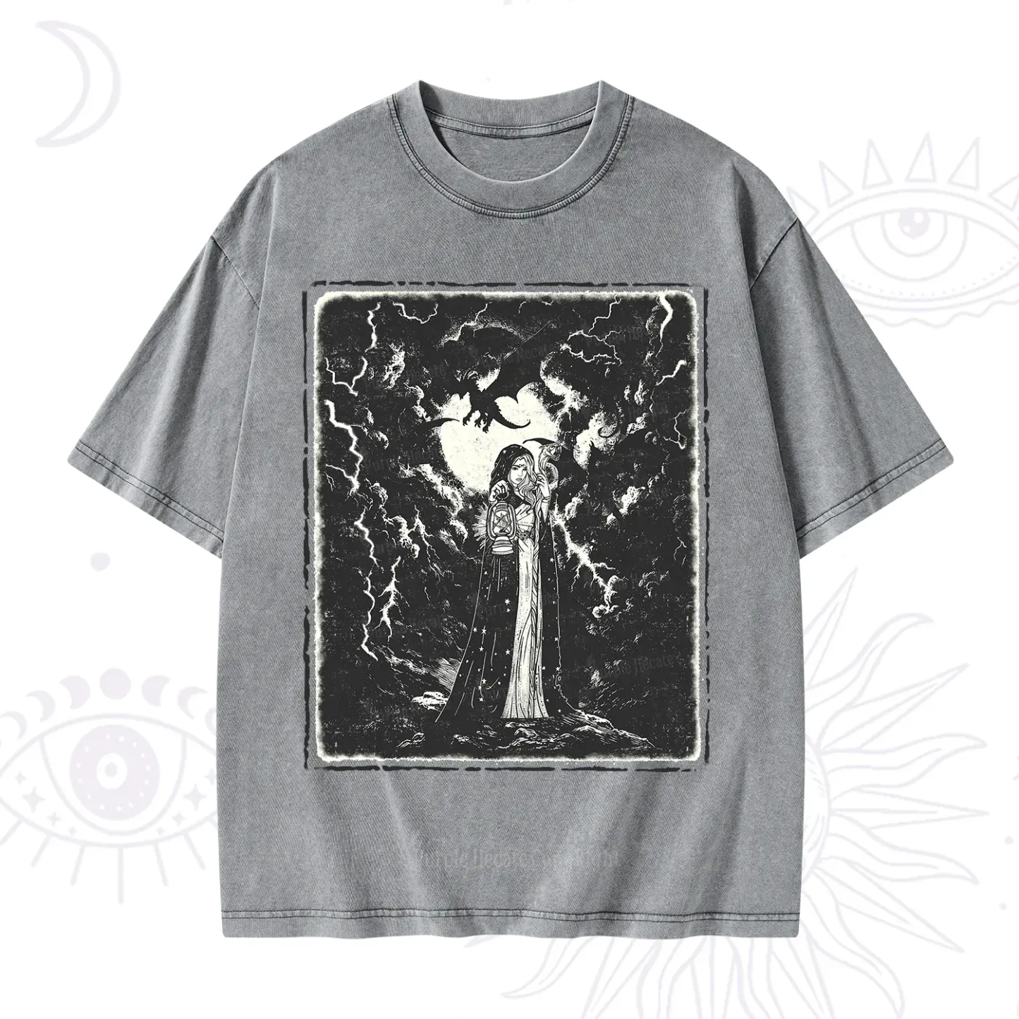Purplehecate Witches of the Lightning Veil Washed T-Shirt