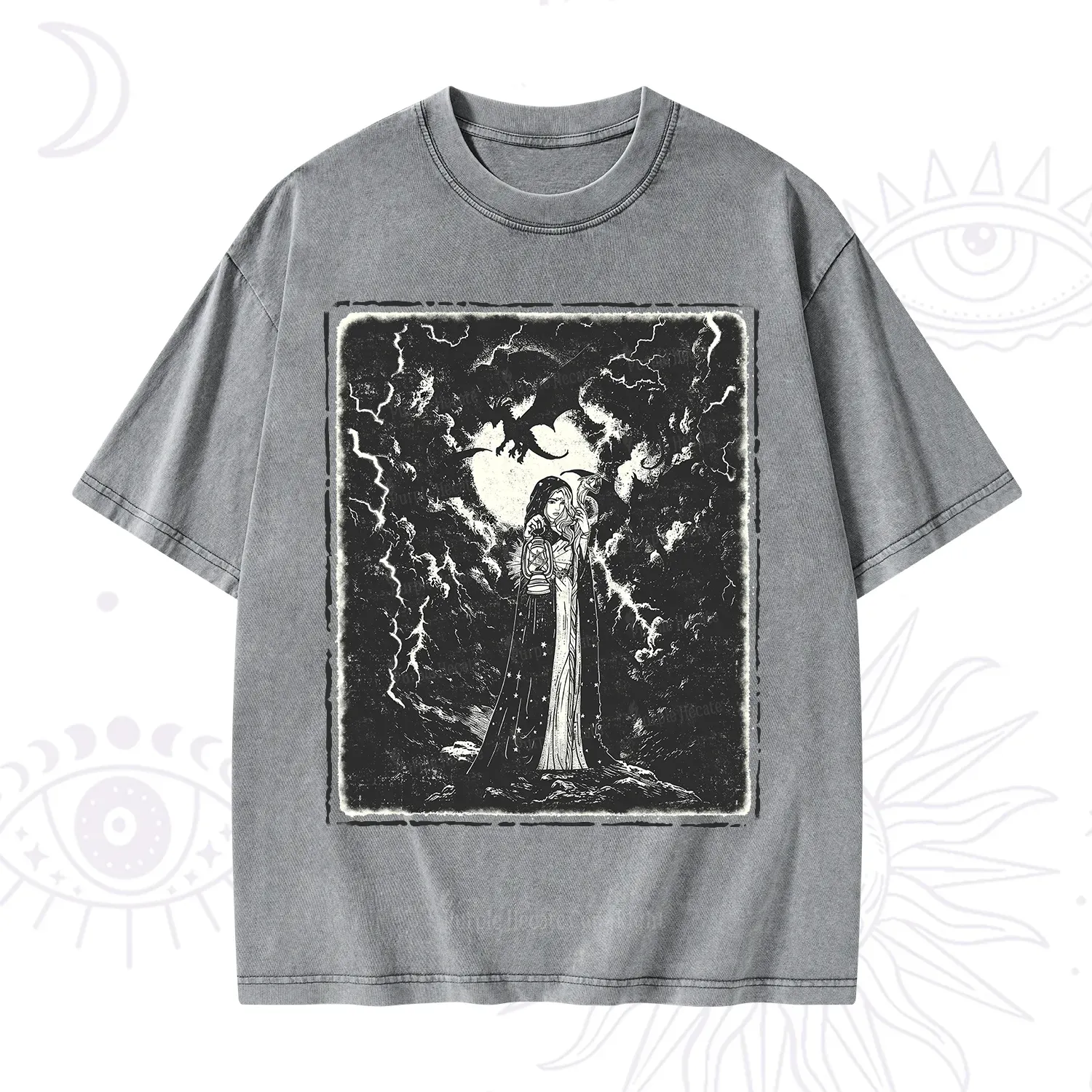 Purplehecate Witches of the Lightning Veil Washed T-Shirt
