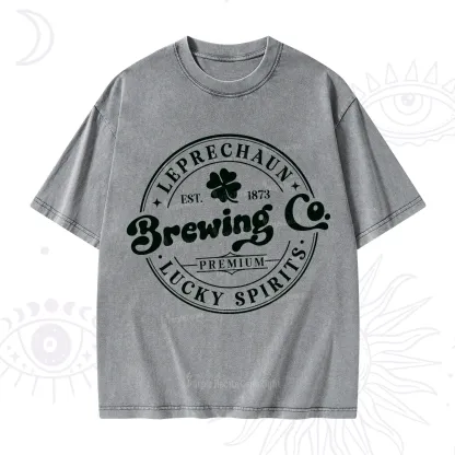 Purplehecate Leprechaun Brewing Co Washed T-Shirt