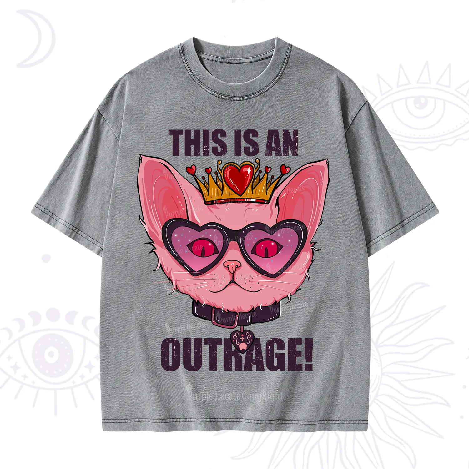 Purplehecate This is an Outrage Washed T-Shirt