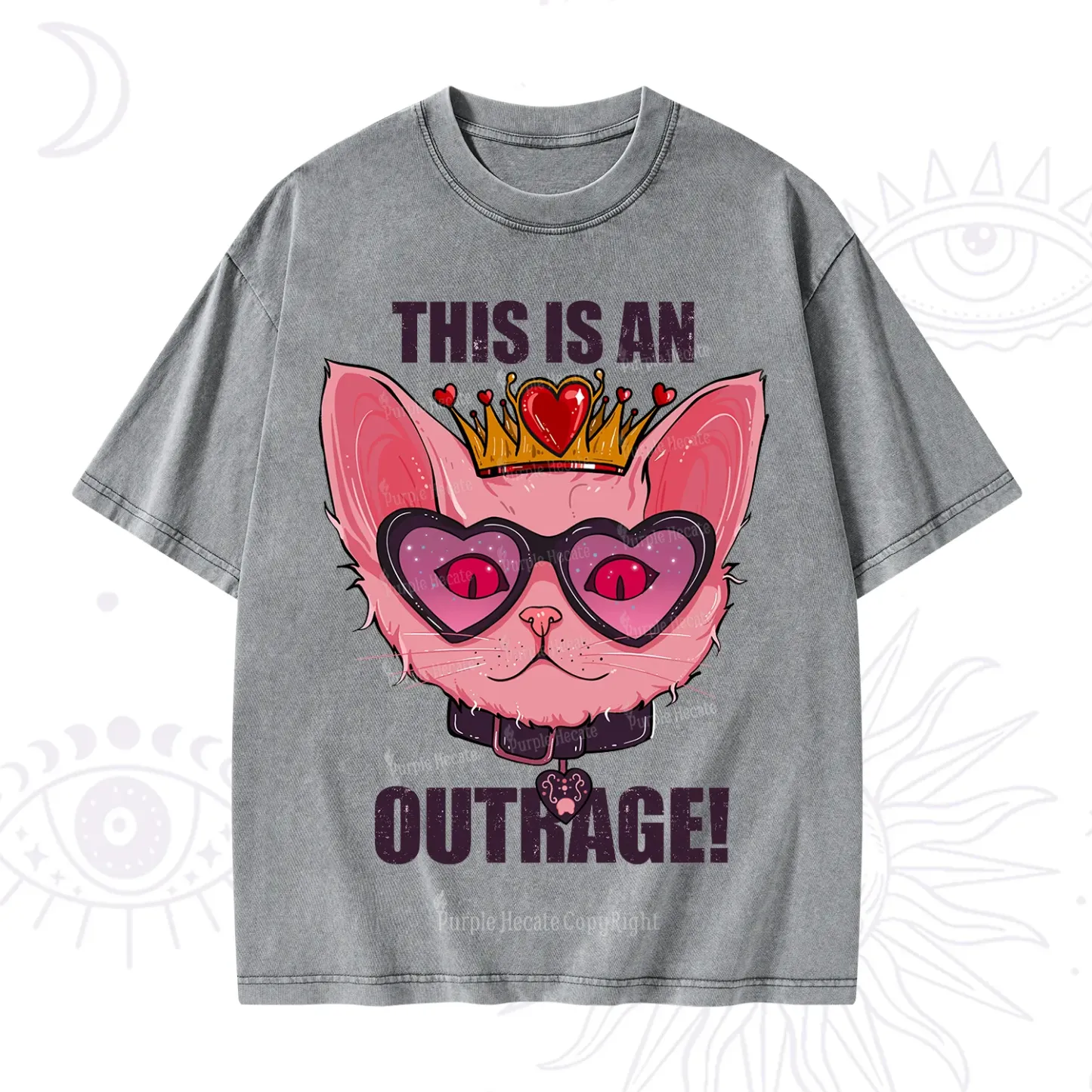 Purplehecate This is an Outrage Washed T-Shirt