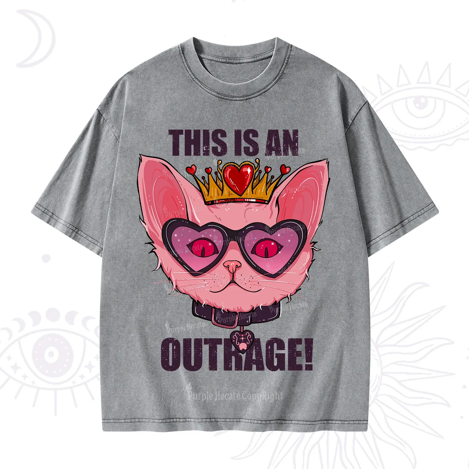 Purplehecate This is an Outrage Washed T-Shirt