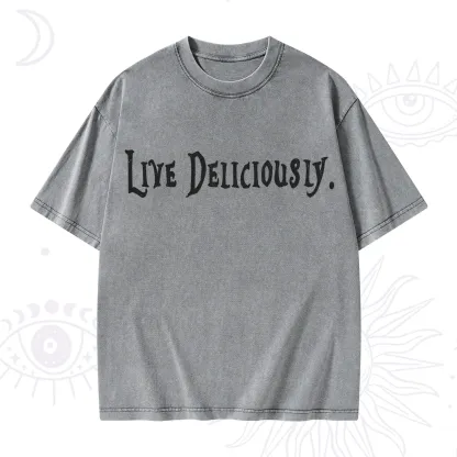 Purplehecate Live Deliciously Washed T-Shirt