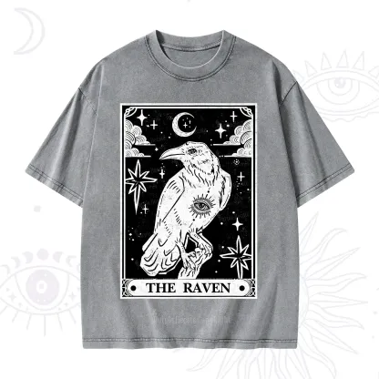 Purplehecate The Raven Tarot Washed T-Shirt