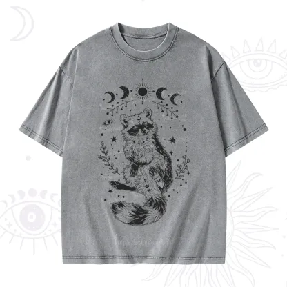 Purplehecate Lunar Magic Raccoon Washed T-Shirt